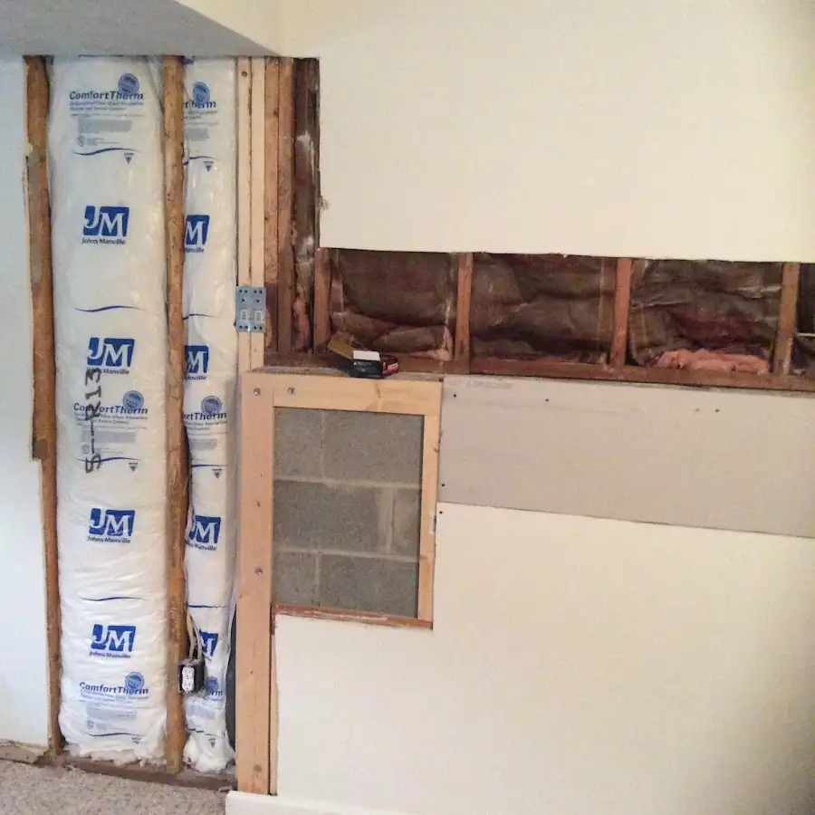 Wall insulation replacement during Structural Drying in Schriever